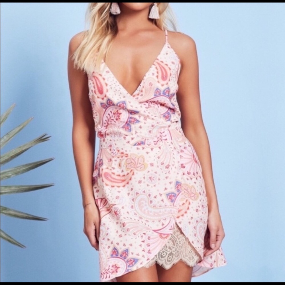 Lovers +friends  soulmate mini dress paisley